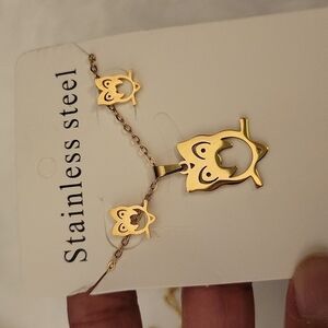 Owl Stainless Steel Jewelry Set NWT